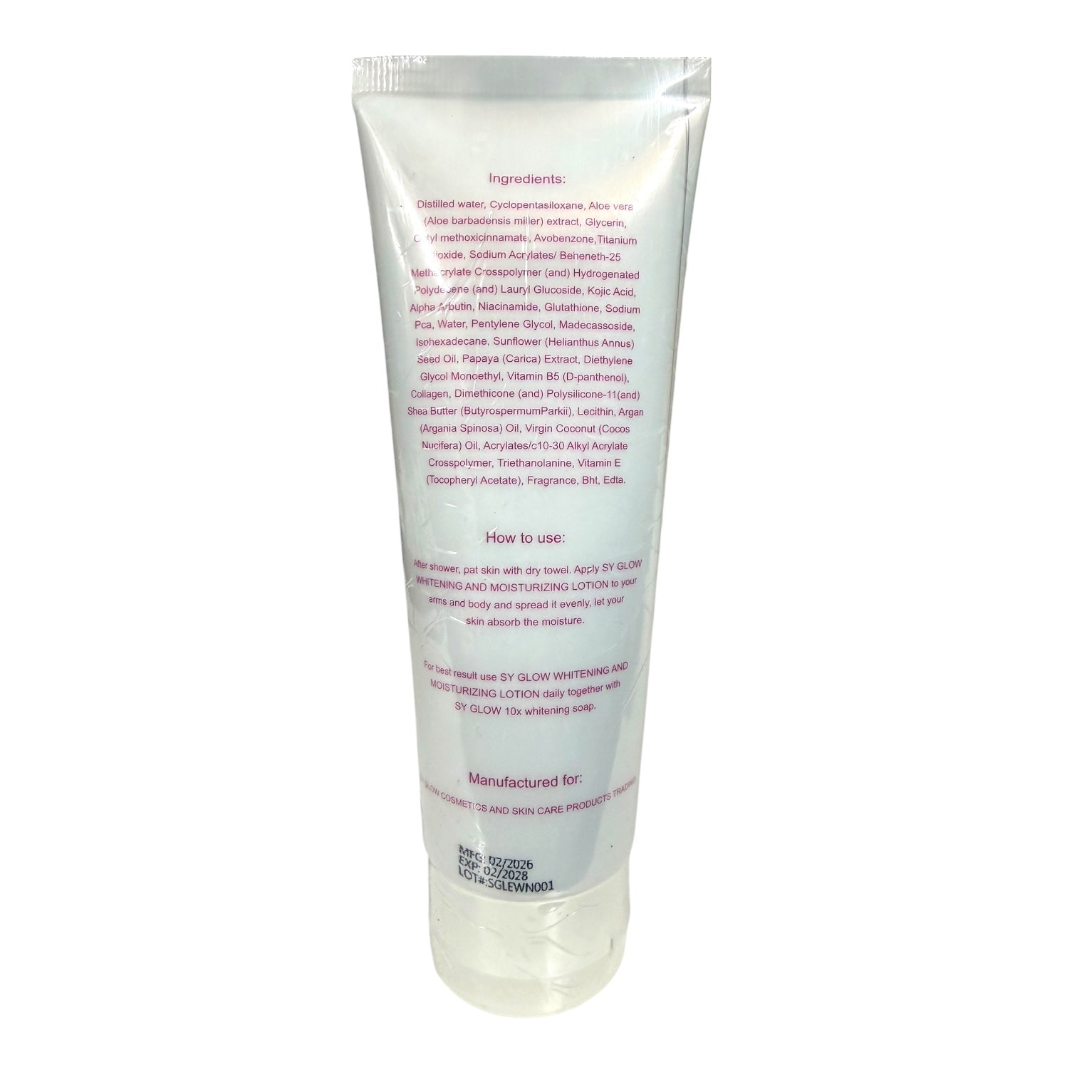 SY GLOW - Extreme Whitening Instant Flawless & White Hand and Body Lotion SPF 70 - 120ml