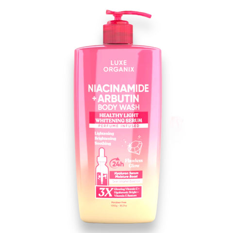 Luxe Organix - Niacinamide + Arbutin Healthy Light Whitening Serum Perfume Infused Body Wash 1000g - ( PINK )