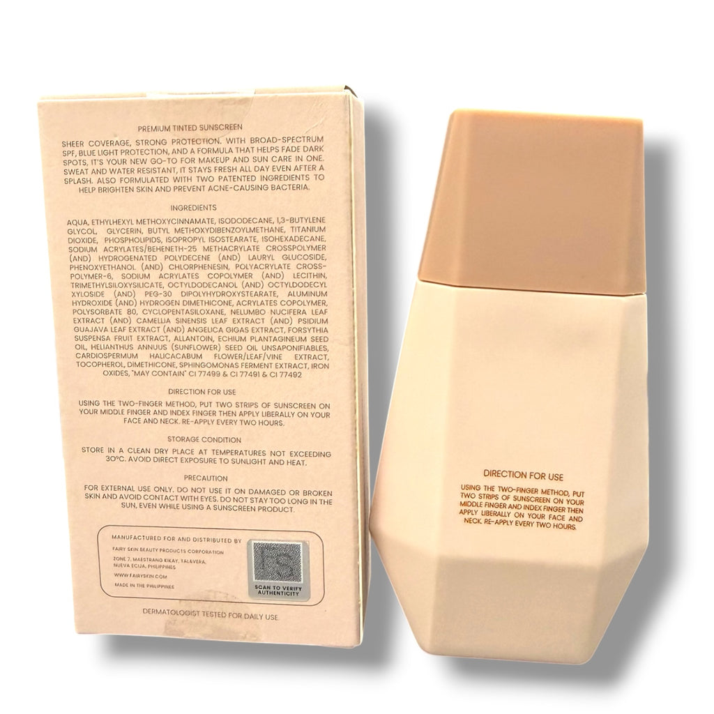 Fairy Skin - Premium TINTED SUNSCREEN SPF 50 PA ++++ 50 ML