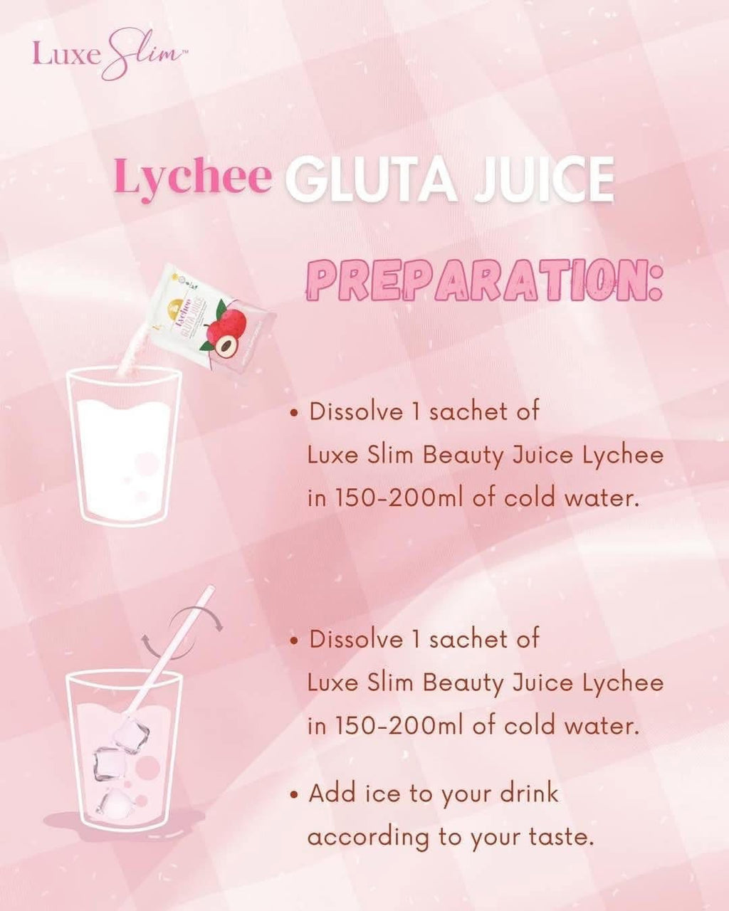 Luxe Slim - Lychee Gluta Juice 8 x 21g