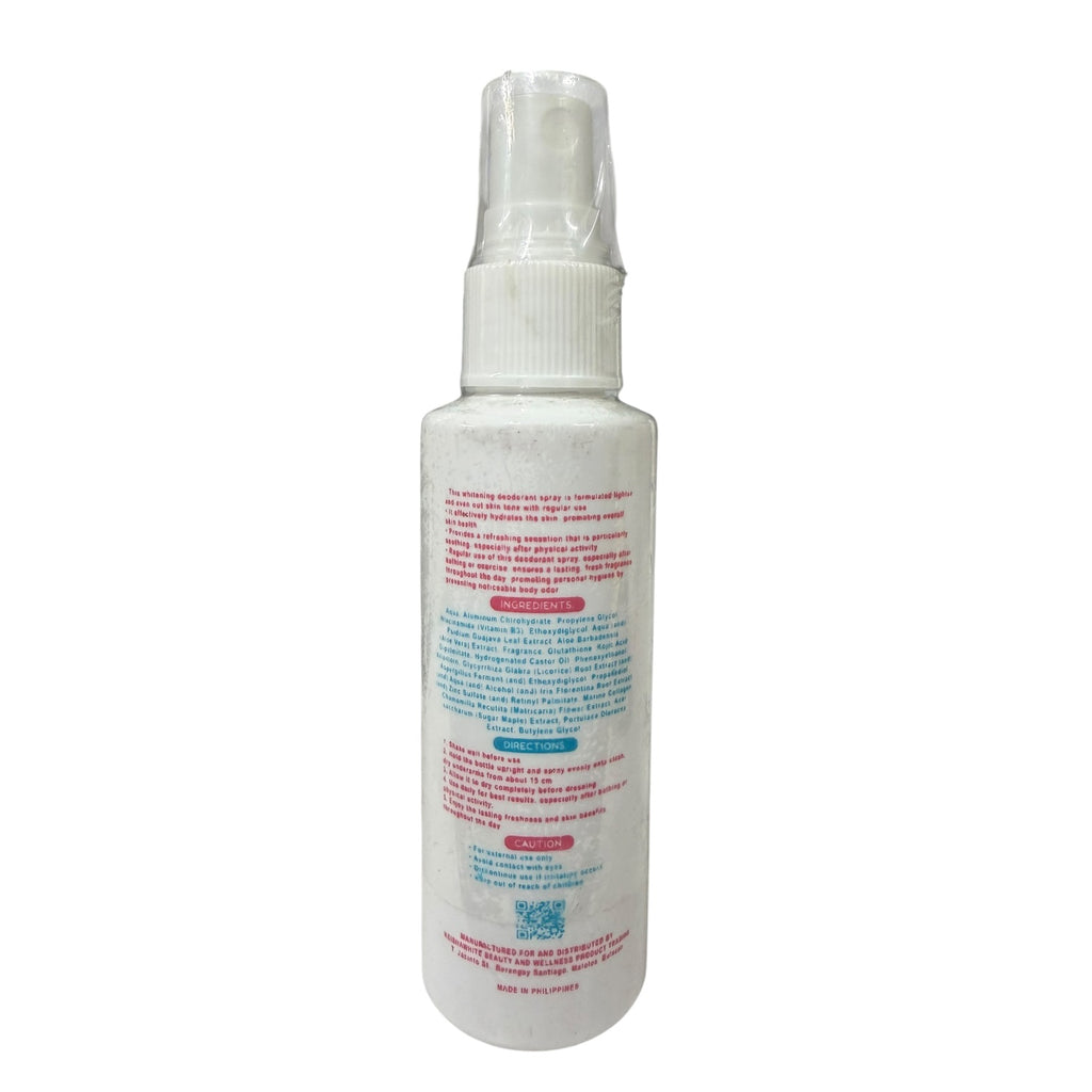 Keisha White Milky Gluta Tawas Deo Whitener Spray (60ml)