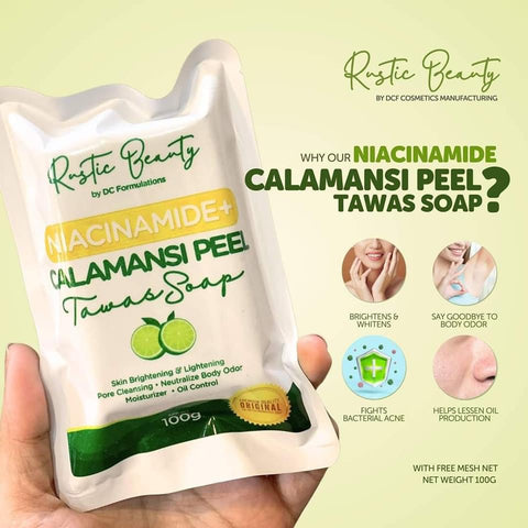 Rustic Beauty - NIACINAMIDE + CALAMANSI PEEL Tawas Soap 100g