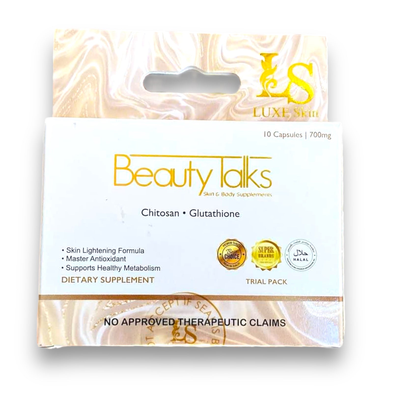 Luxe Skin -  Beauty Talks - Chitosan Glutathione TRIAL PACK 10 caps