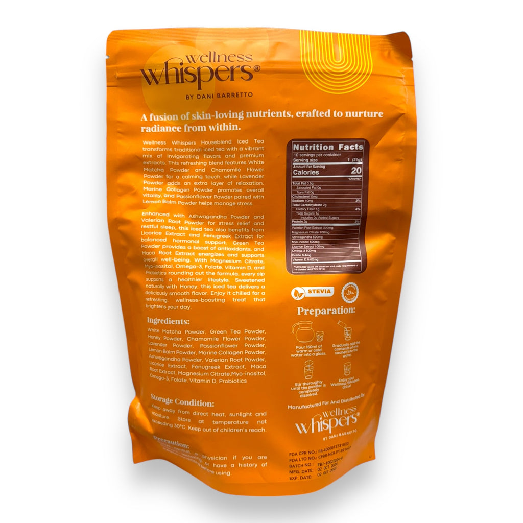 Wellness Whispers - Hormonal Imbalance HOUSE BLEND ICED TEA with HONEY 10x 21g