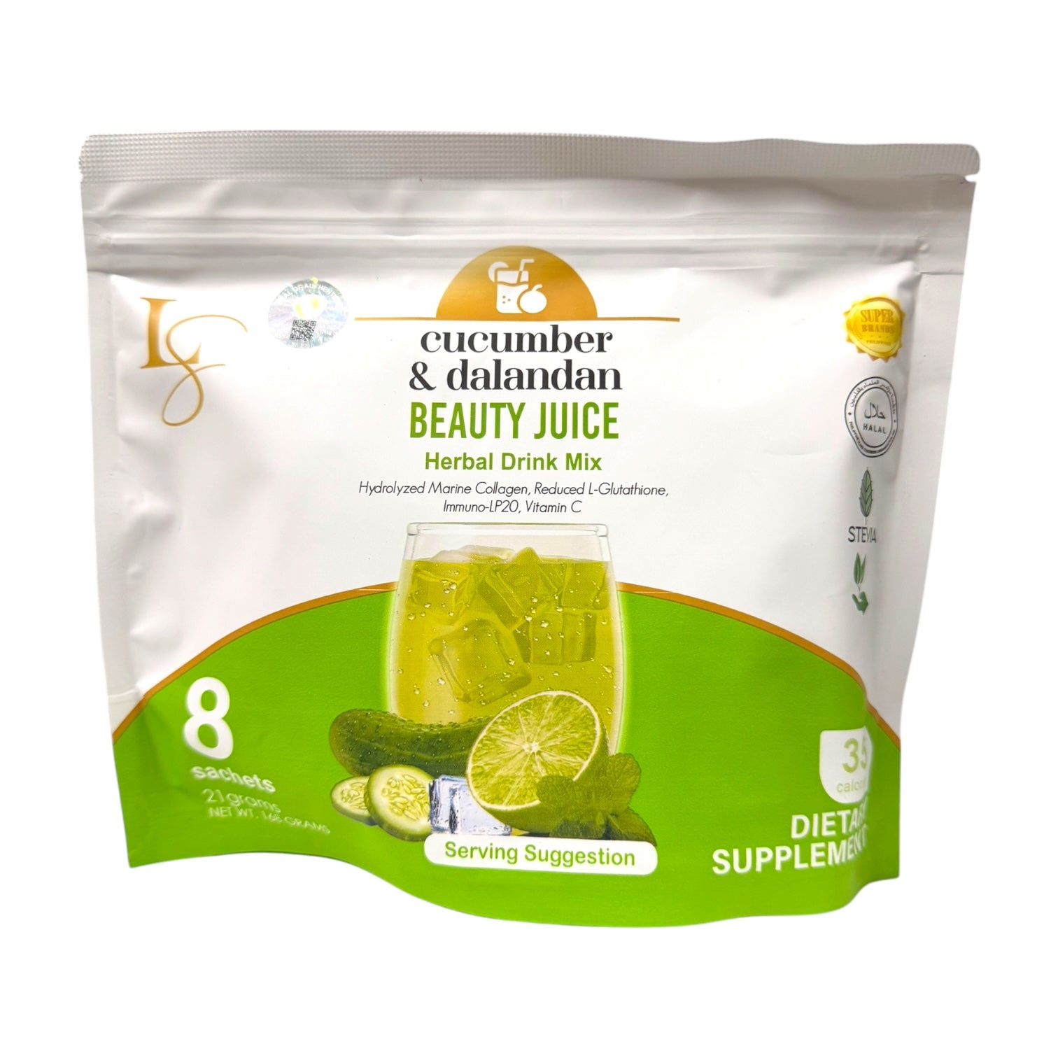 Luxe Slim - Cucumber & Dalandan - Beauty Juice 8 x 21g