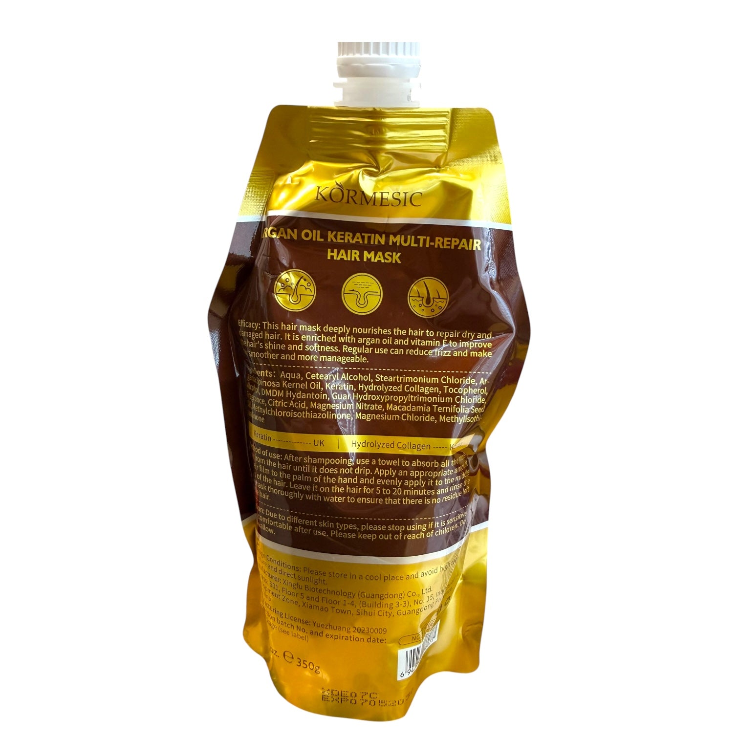 Kormesic Professional Keratin Hair Mask (Argan Oil & Botox Keratin Hair Mask ) 350g x 2