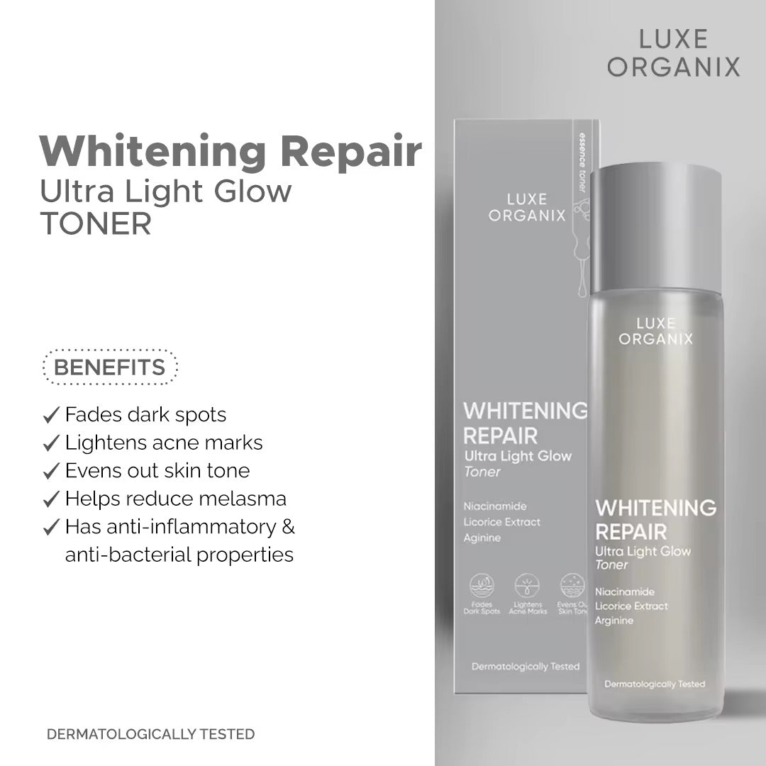 Luxe Organix  - Whitening Repair Ultra Light Glow “TONER” 150ml - ( Gray Bottle )