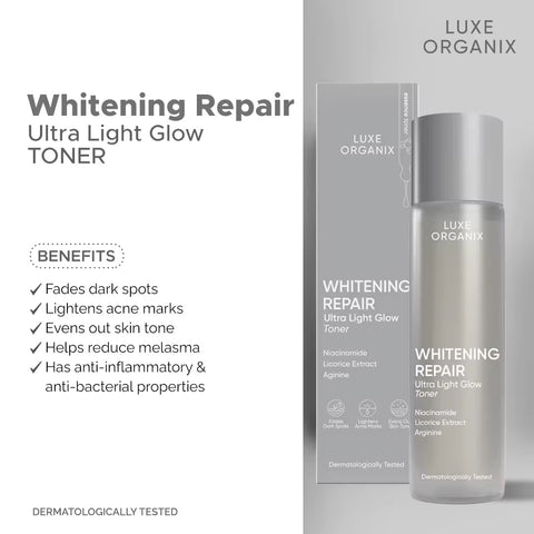 Luxe Organix  - Whitening Repair Ultra Light Glow “TONER” 150ml - ( Gray Bottle )