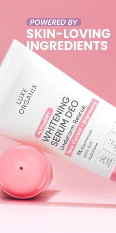 Luxe Organix Active Dry Whitening Serum Deo Underarm Rescue 3% Tone Correct + Brightening (Pink)