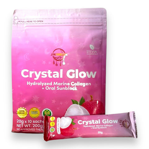 Crystal Glow Collagen Juice Drink - Lychee Fruit Extract 10 x 21g