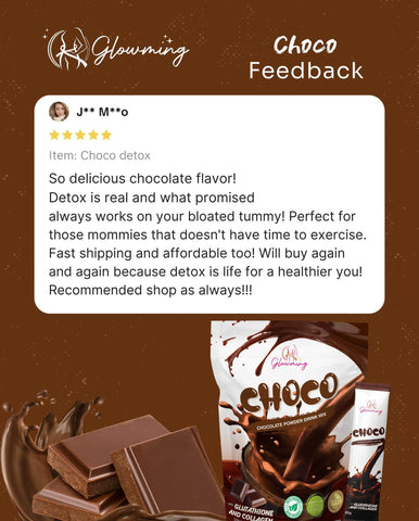 Glowming - CHOCO - Chocolate Powder Drink Mix - 10 sachet x 20g