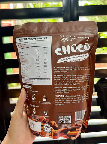 Glowming - CHOCO - Chocolate Powder Drink Mix - 10 sachet x 20g