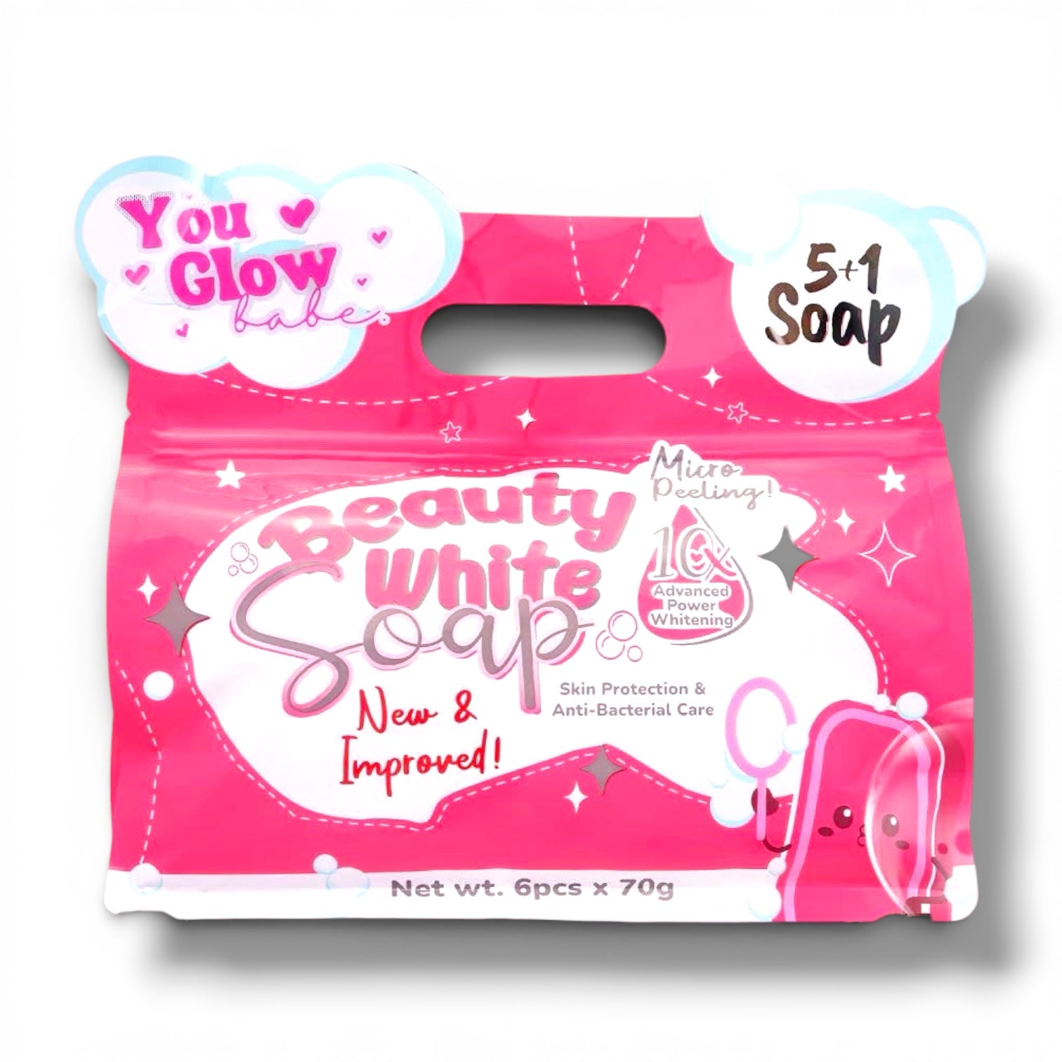 You Glow Babe - BEAUTY WHITE SOAP - New & Improved ( 6 X 70g soap )