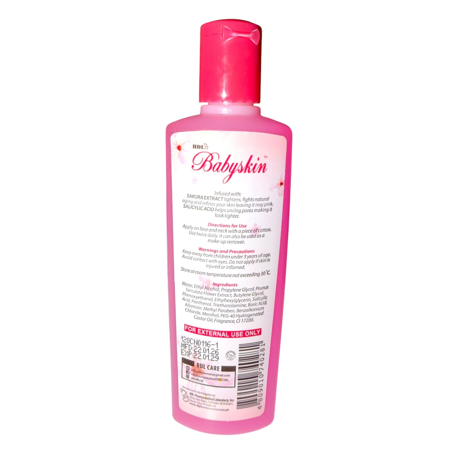 RDL - Baby Face Clarifying Toner - Sakura Glow 120ml