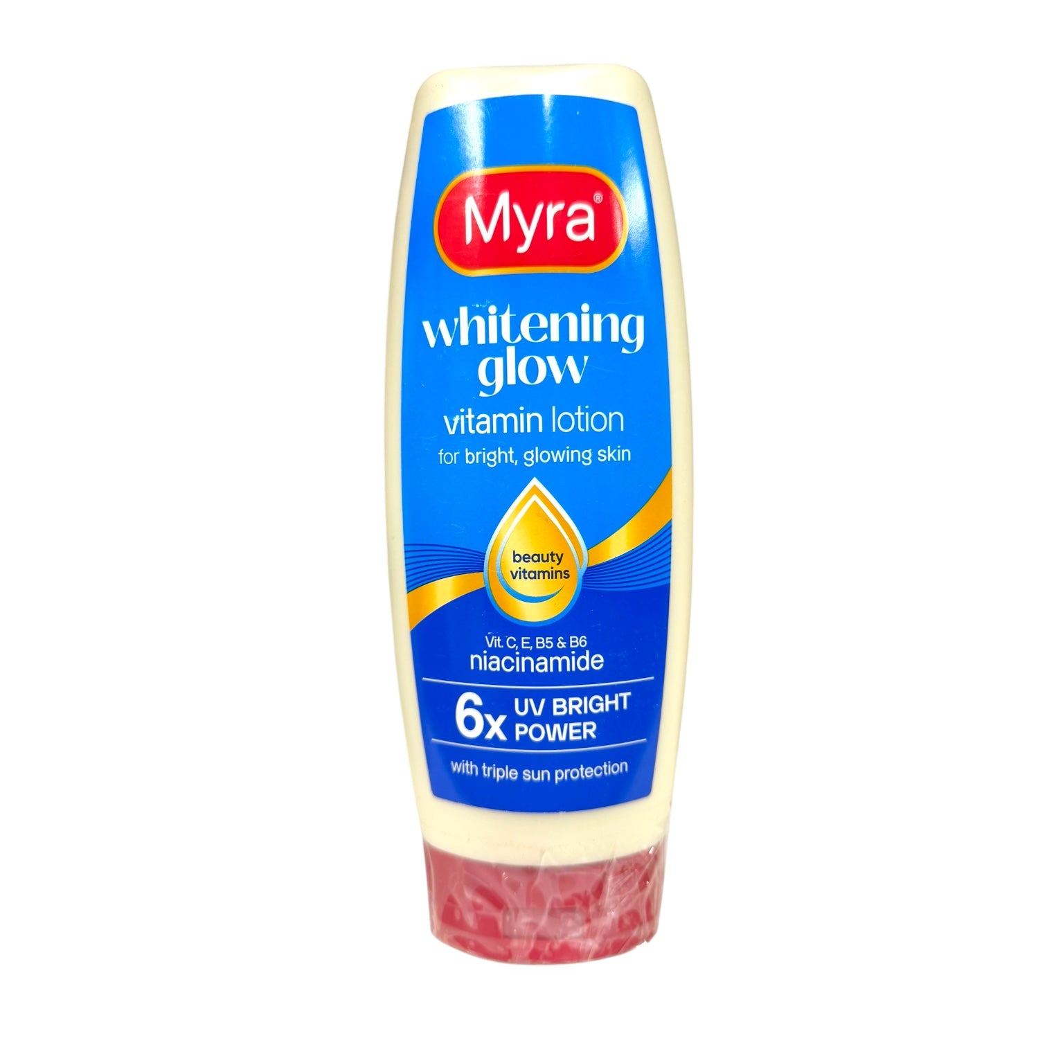 Myra E - Whitening Glow Vitamin Lotion 400 ML - ( light blue )