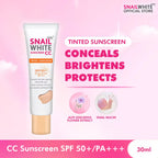 SnailWhite CC Sunscreen - “TINTED SUNSCREEN” SPF 50+ - 30 ml