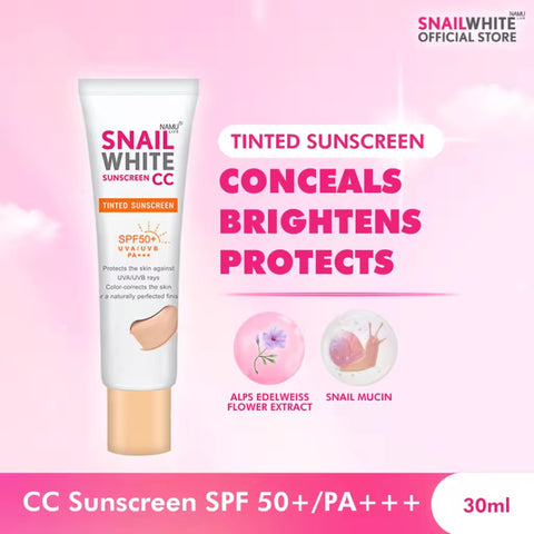 SnailWhite CC Sunscreen - “TINTED SUNSCREEN” SPF 50+ - 30 ml