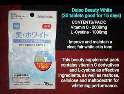 DAISO - Beauty White 30 tablets( Blue sachet )