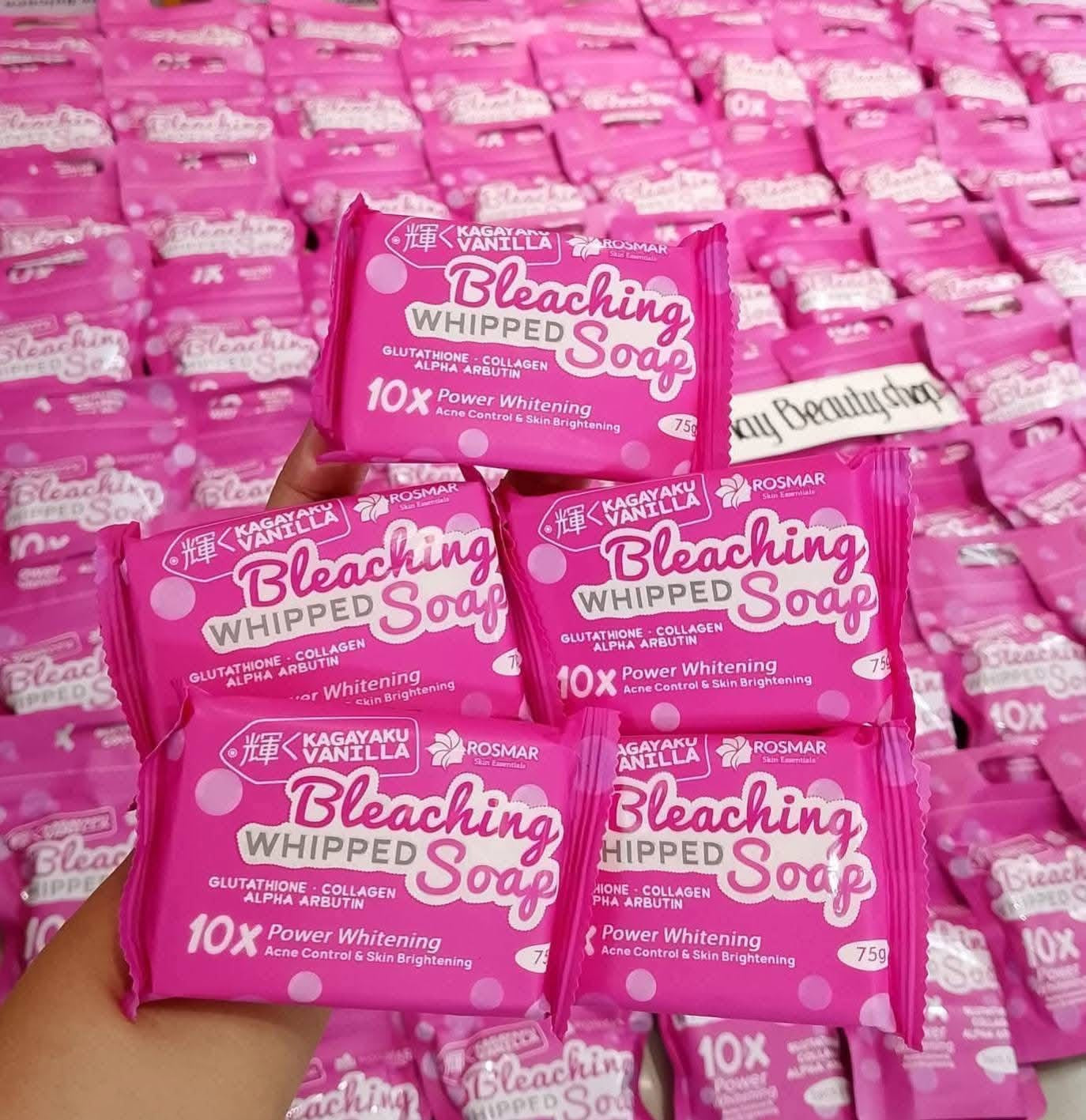 Rosmar - Kagayaku Vanilla Bleaching Whipped Soap 75g X 5 pcs ( POUCH 5pc )