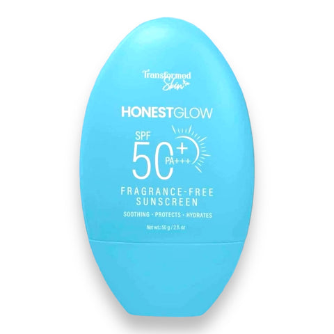 Transformed Skin - Honest Glow - Fragrance Free Sunscreen SOF 50 - 50g  ( blue )
