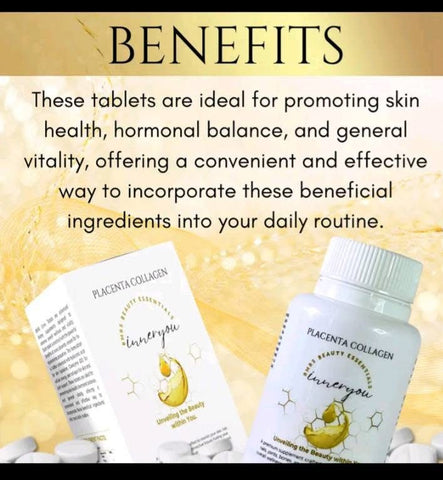 BMRS Beauty Essentials - PLACENTA COLLAGEN INNERYOU Tablets 250mg ( 120 tablets )