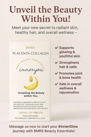 BMRS Beauty Essentials - PLACENTA COLLAGEN INNERYOU Tablets 250mg ( 120 tablets )