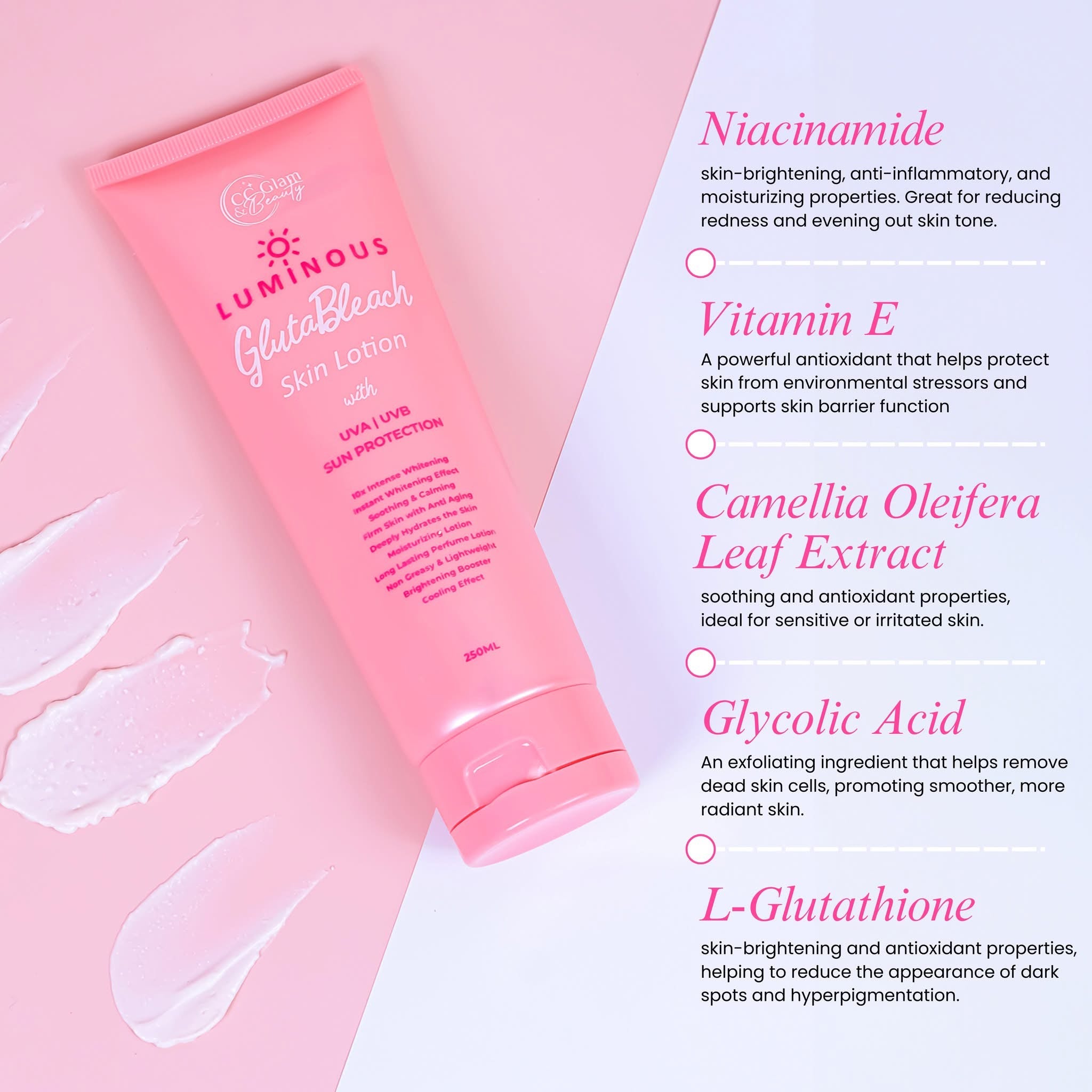 CC Glam and Beauty - Luminous Gluta Bleach Skin Lotion My Care Kits CC Glam and Beauty - Luminous Gluta Bleach Skin Lotion My Care Kits