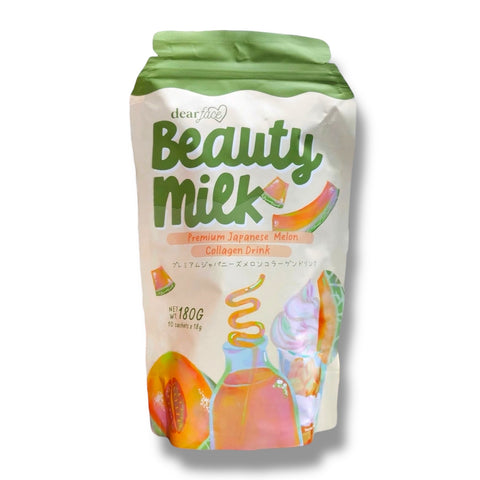 Dear Face - Beauty Milk Premium Japanese Collagen Drink MELON - 10 x 18g