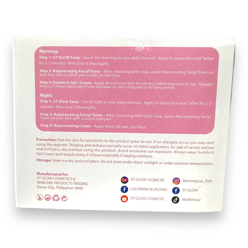 SY GLOW - Rejuvenating Set  ( White )