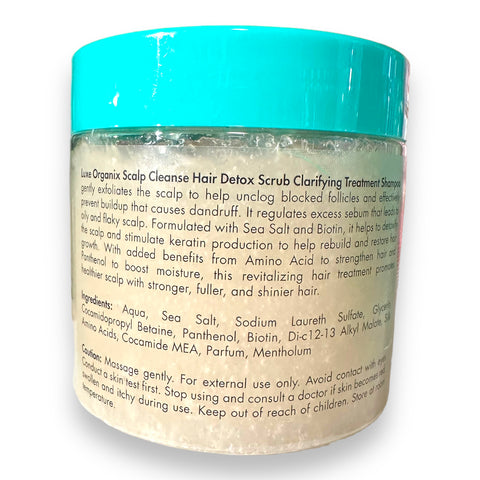 Luxe Organix - Scalp Cleanse Hair Detox Scrub Clarifying Treatment Shampoo 220g