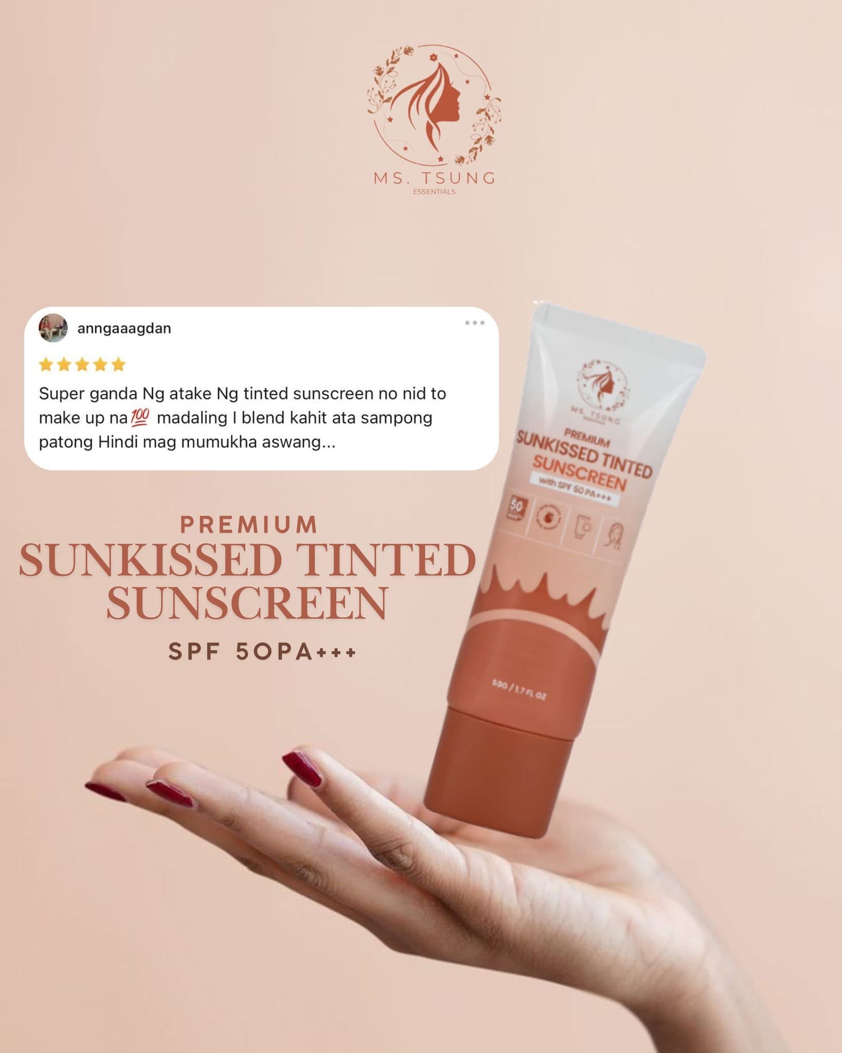 Ms. Tsung Premium Sunkissed Tinted Sunscreen SPF50 - 50g
