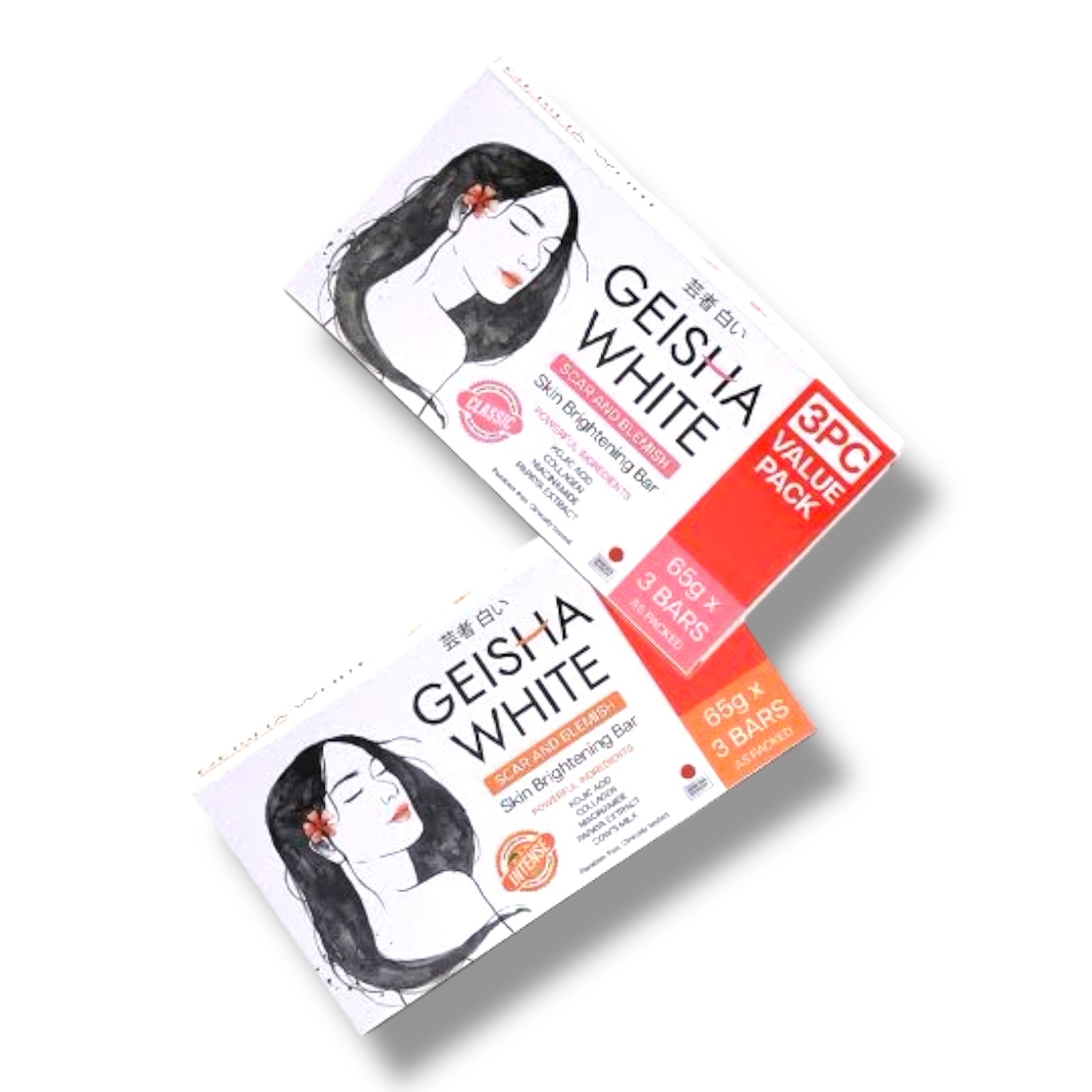 Geisha White - Scar and Blemish - Skin Brightening Bar - “INTENSE” (Orange)