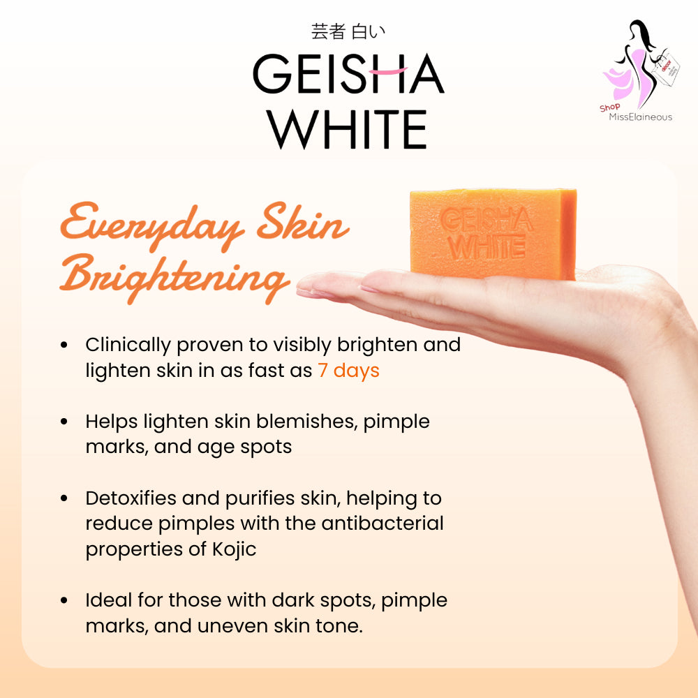Geisha White - Scar and Blemish - Skin Brightening Bar - “INTENSE” (Orange)