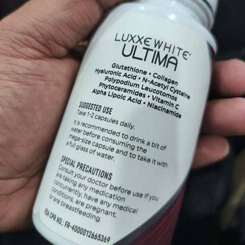 Luxxe White Ultima Glutathione + Collagen 1400 mg 60 Capsules Supplement