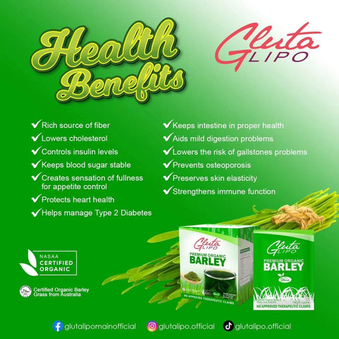 Gluta Lipo - Premium Organic Barley 5g x 10 sachet