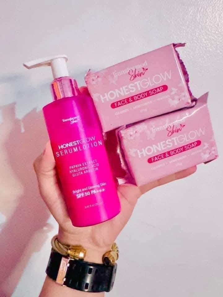 Honest Pink Honest Glow - Glass Skin Serum Lotion 250 ML ( pink ) – My Care Kits