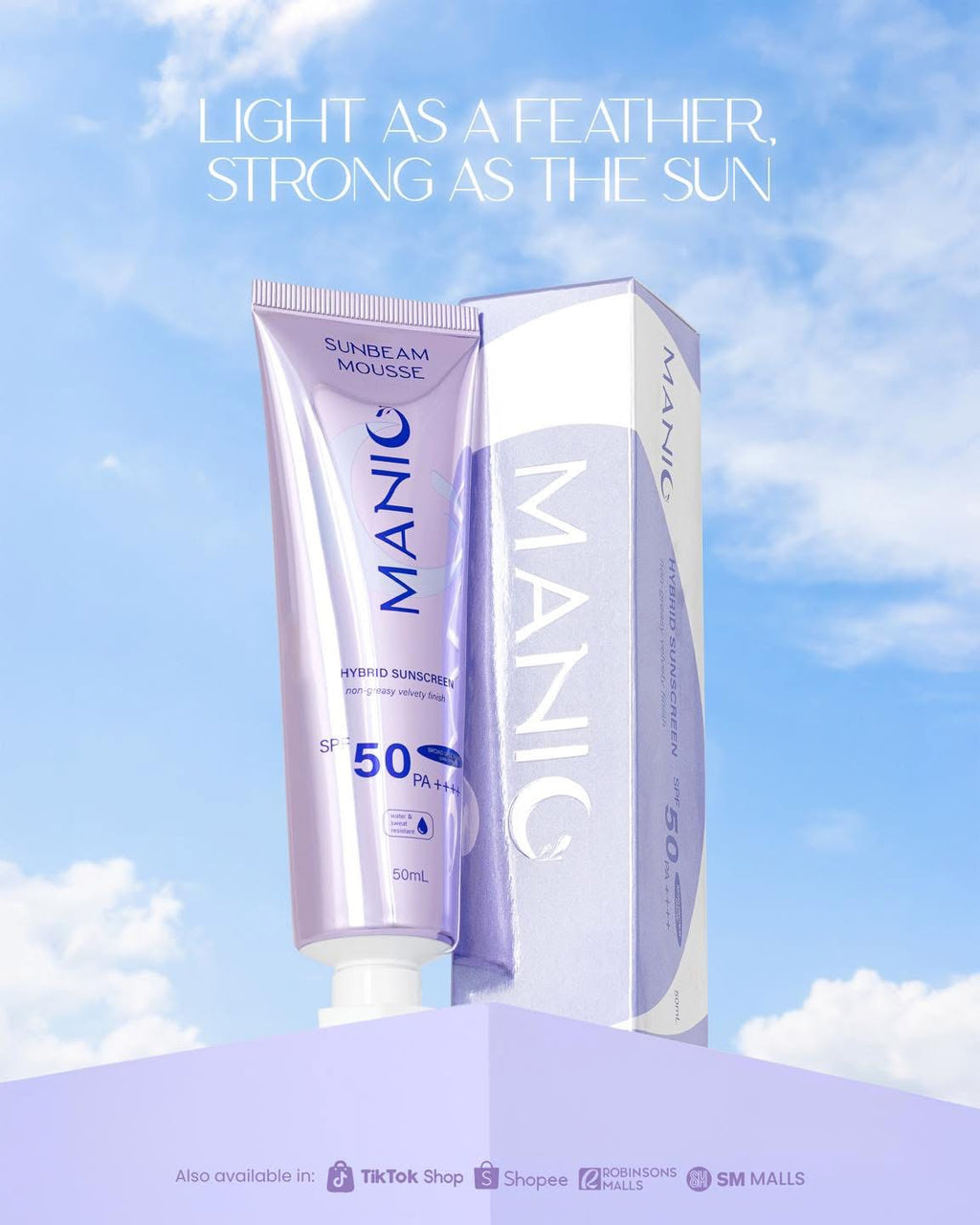 Manic Sunbeam Mousse Hybrid Sunscreen 50ml