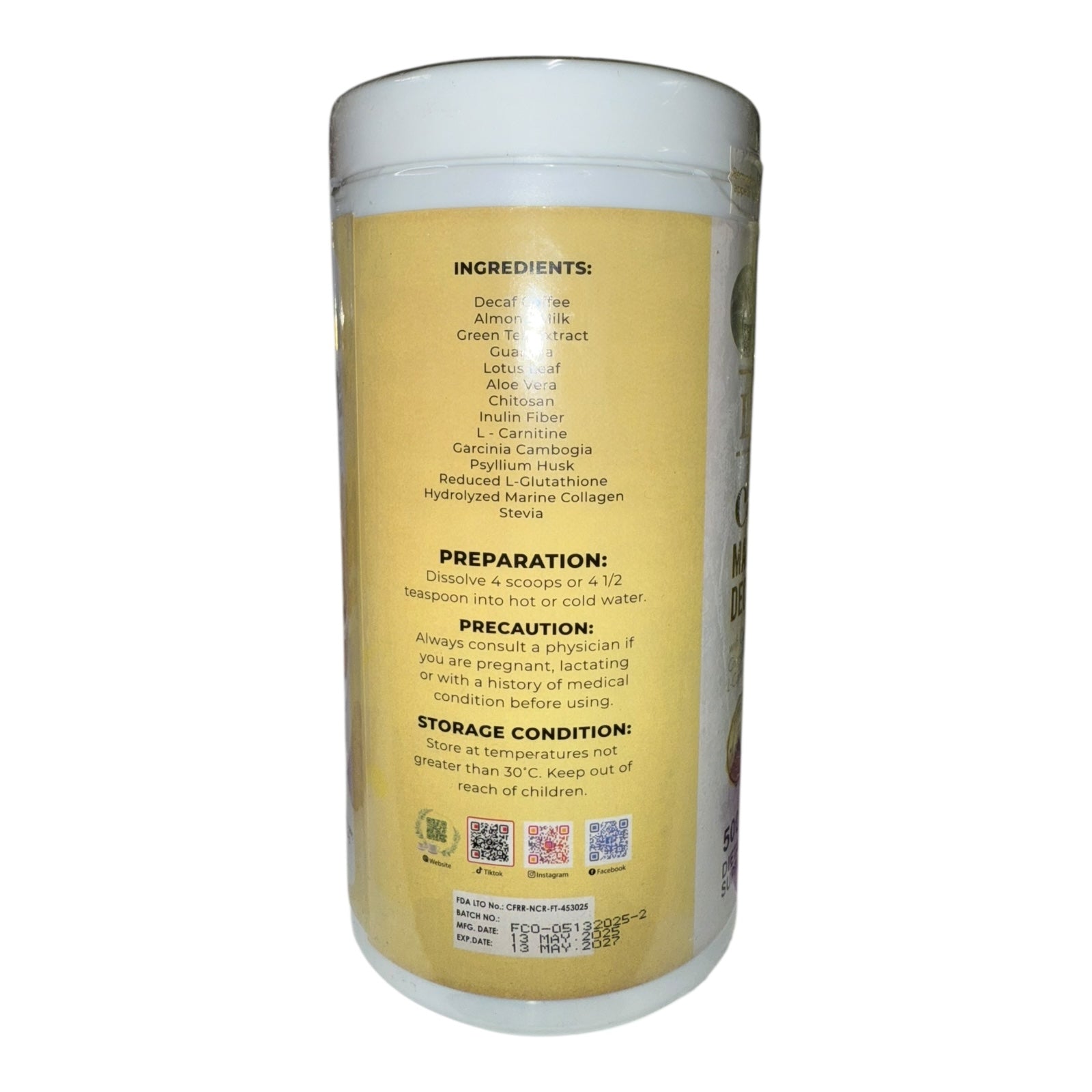 Luxe Slim - Macchiato DECAF - CANISTER - DECAF 500mg