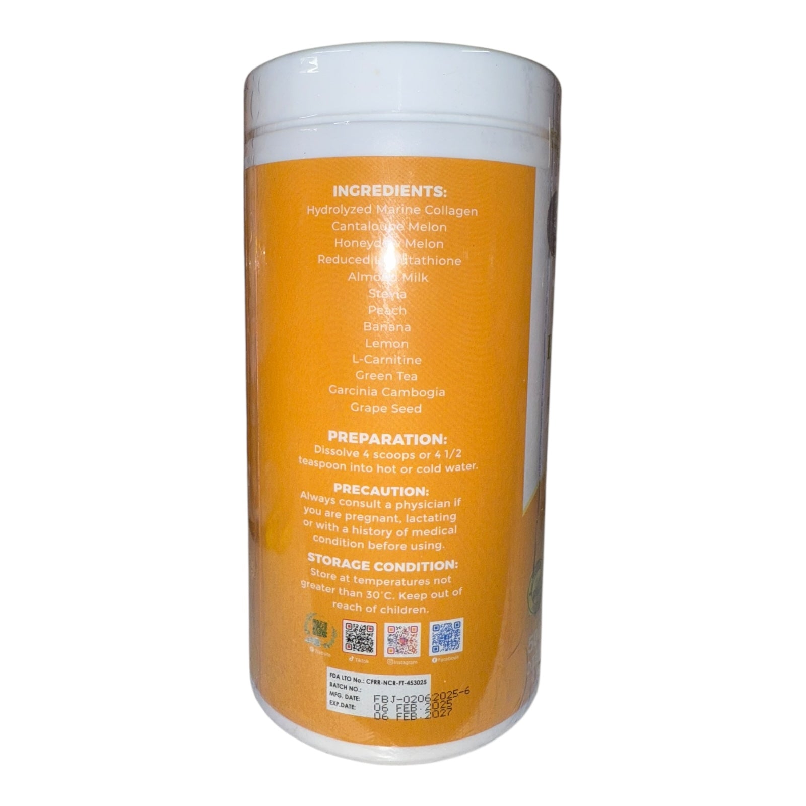 Luxe Slim - Beauty Smoothie Cantaloupe Melon Canister - 500g ( HALF KILO )