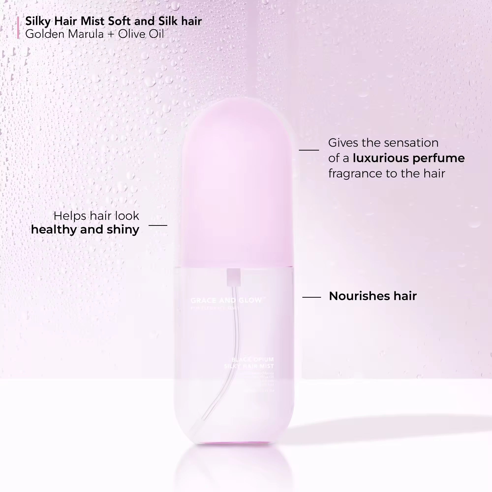 Grace and Glow - BLACK OPIUM PERFUME “ SIKLY HAIR MIST “ 100 ML( hair mist )