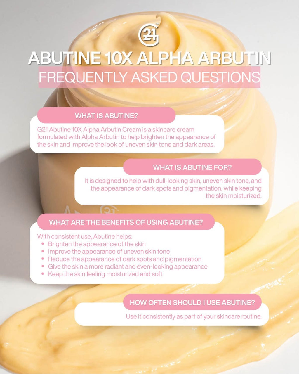 G21 - Abutine 10x Alpha Arbutin Cream 200g