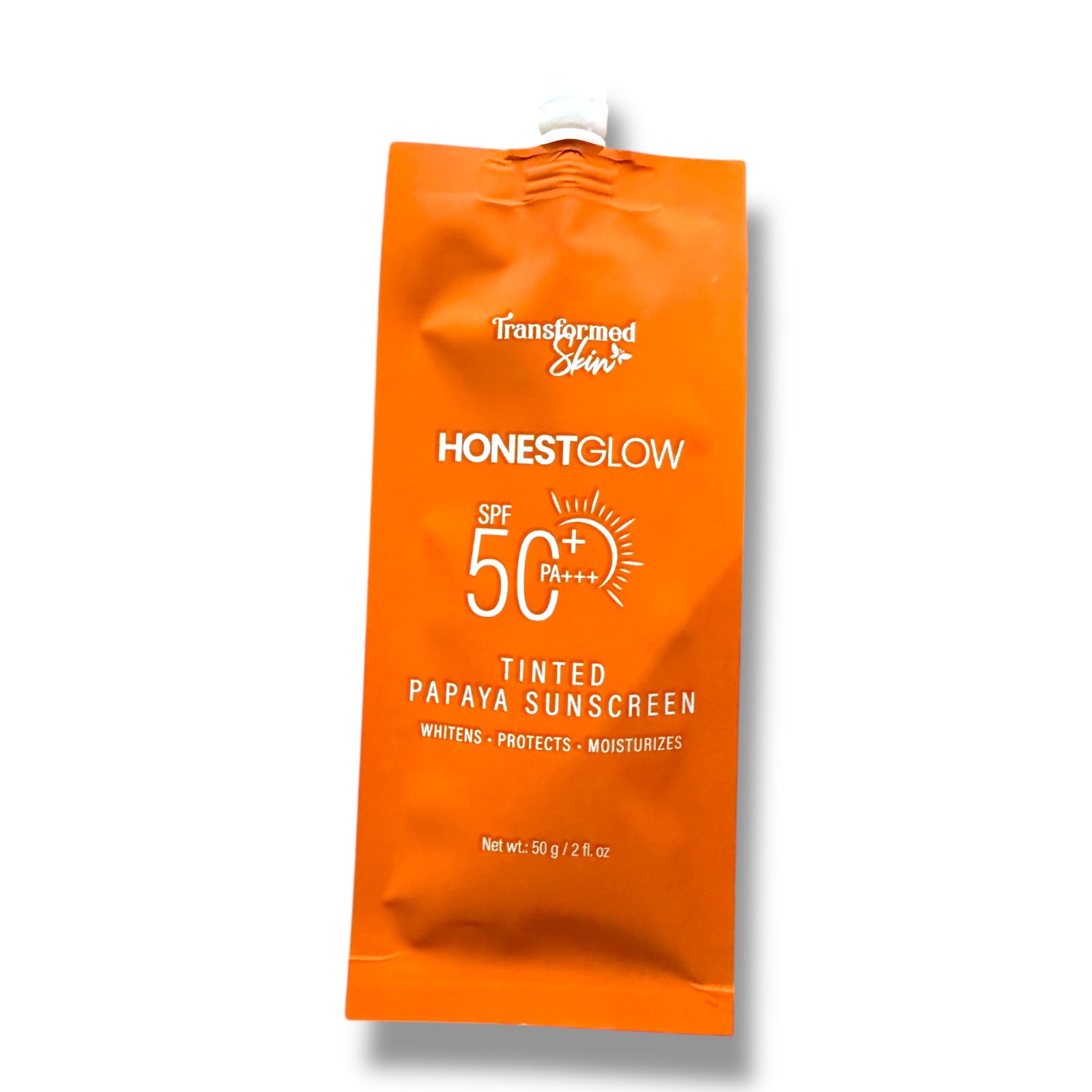 Transformed Skin -  Honest Glow Tinted Papaya Sunscreen SPF 50 PA+++, 50g