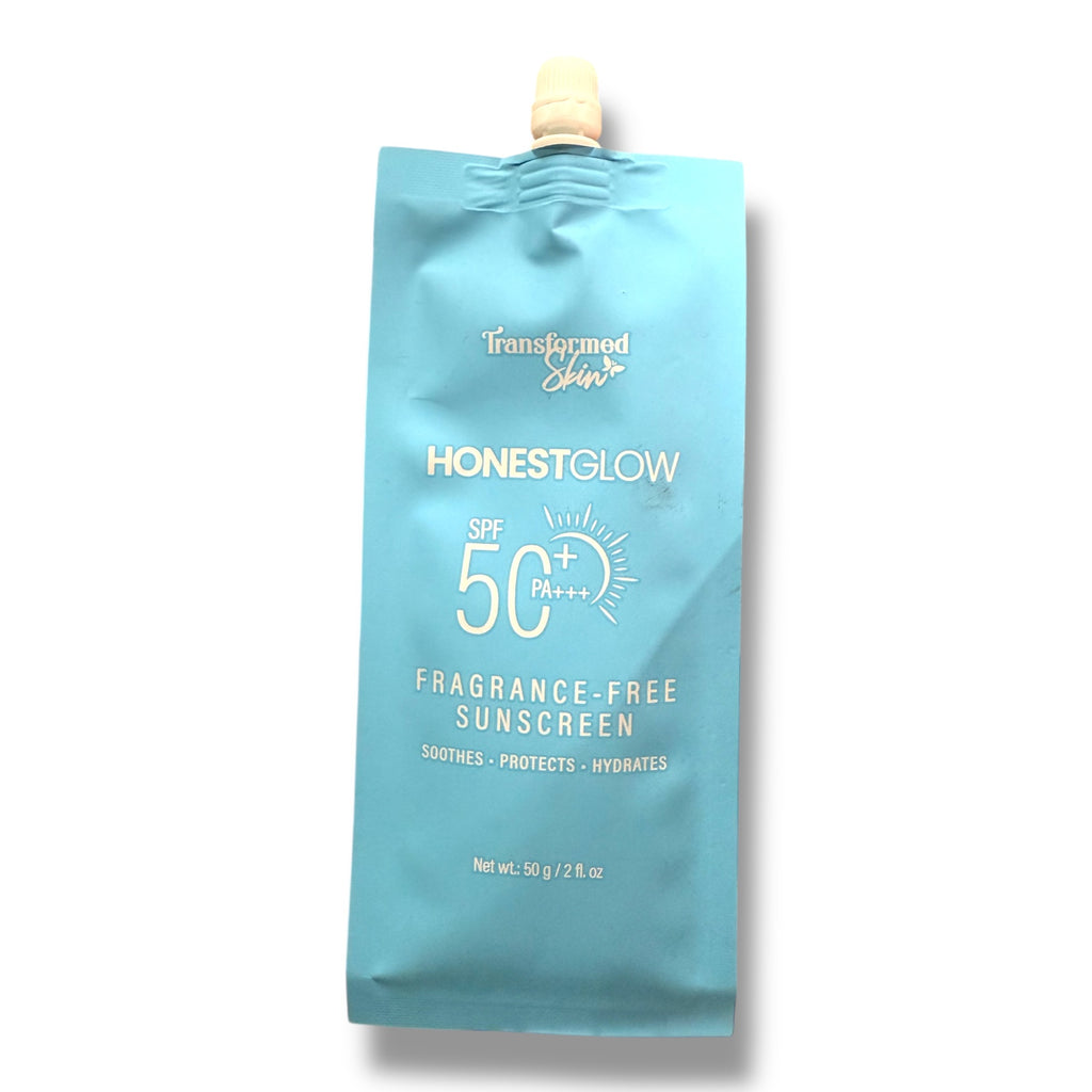 Transformed Skin - Honest Glow - Fragrance Free Sunscreen SOF 50 - 50g  ( blue )
