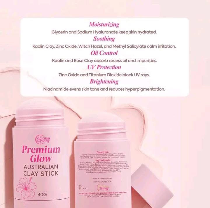 CC Glam Premium Glow Australian Clay Stick 40g