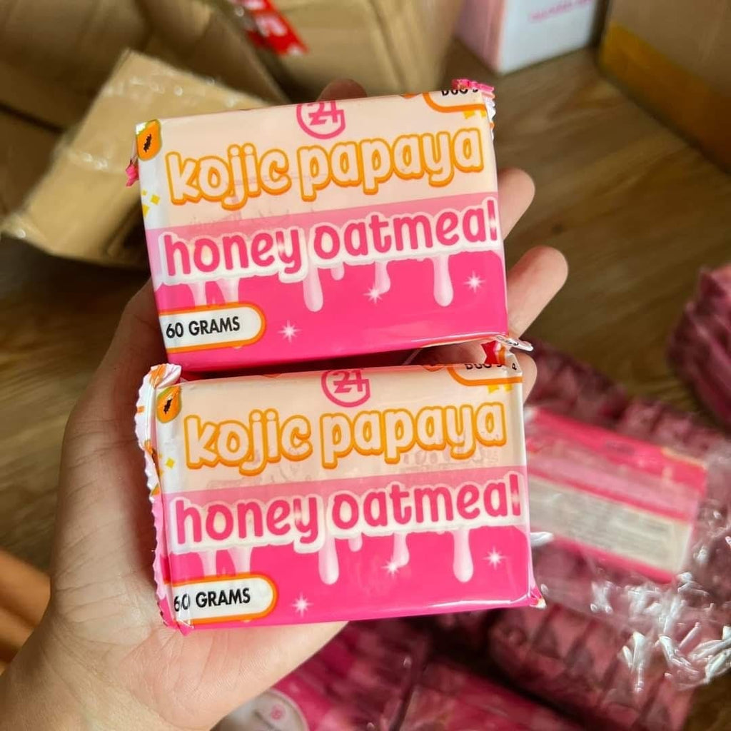 G21 - Kojic Papaya Honey Oatmeal Soap - Duo Soap ( MINI only 60g )