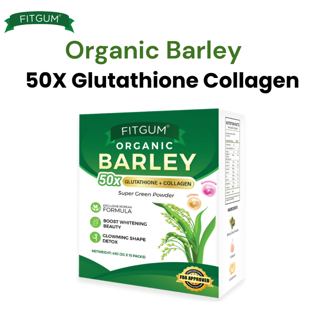 FITGUM - Organic Barley 50X Glutathione + Collagen 3g x 15 sachet