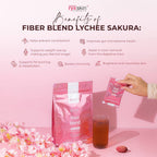 Ryx Skin - Fiber Blend LYCHEE Sakura Powdered Juice Mix  200g ( LYCHEE )