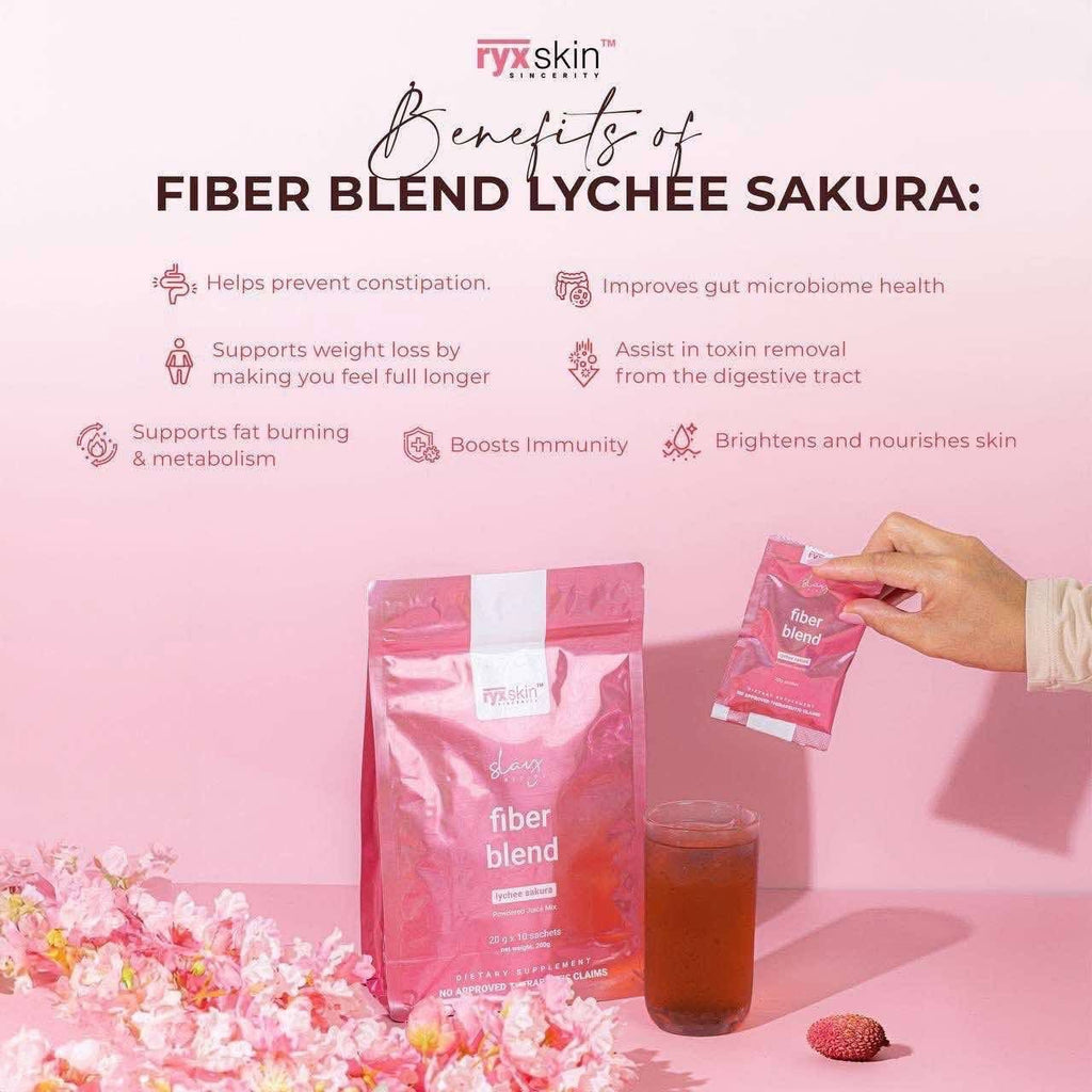 Ryx Skin - Fiber Blend LYCHEE Sakura Powdered Juice Mix  200g ( LYCHEE )