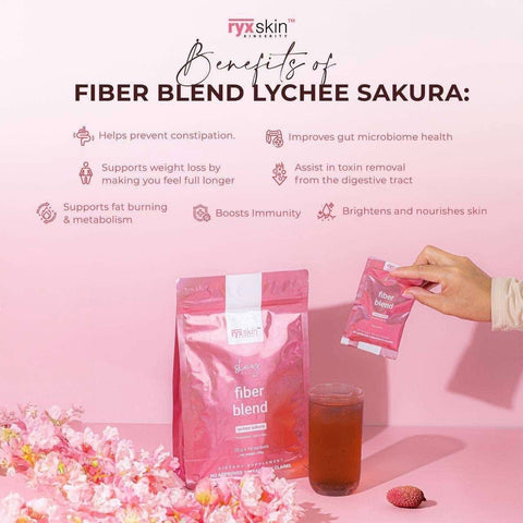 Ryx Skin - Fiber Blend LYCHEE Sakura Powdered Juice Mix  200g ( LYCHEE )