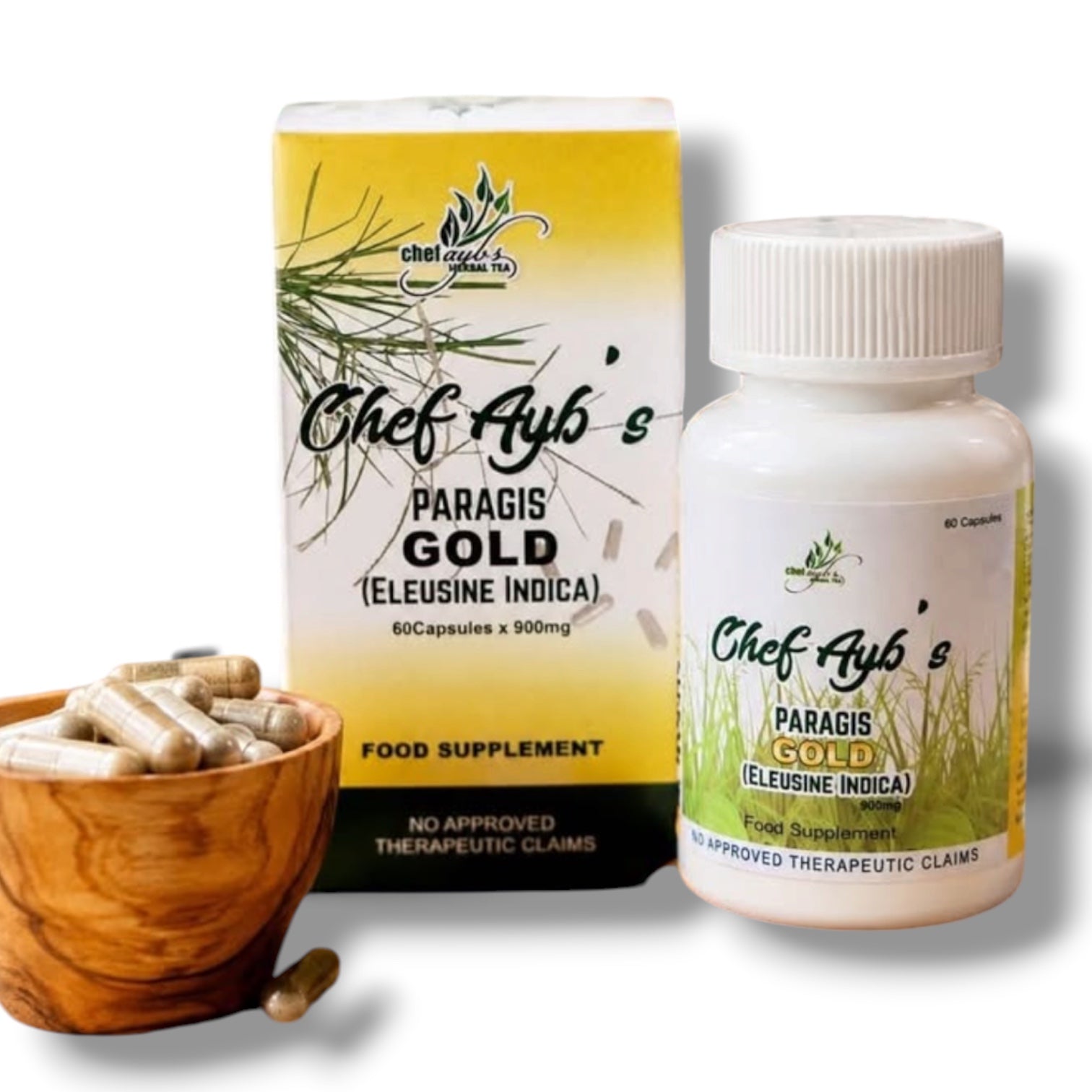 Chef Ayb's - Paragis GOLD Eleusine Indica 60 Capsules x 900mg